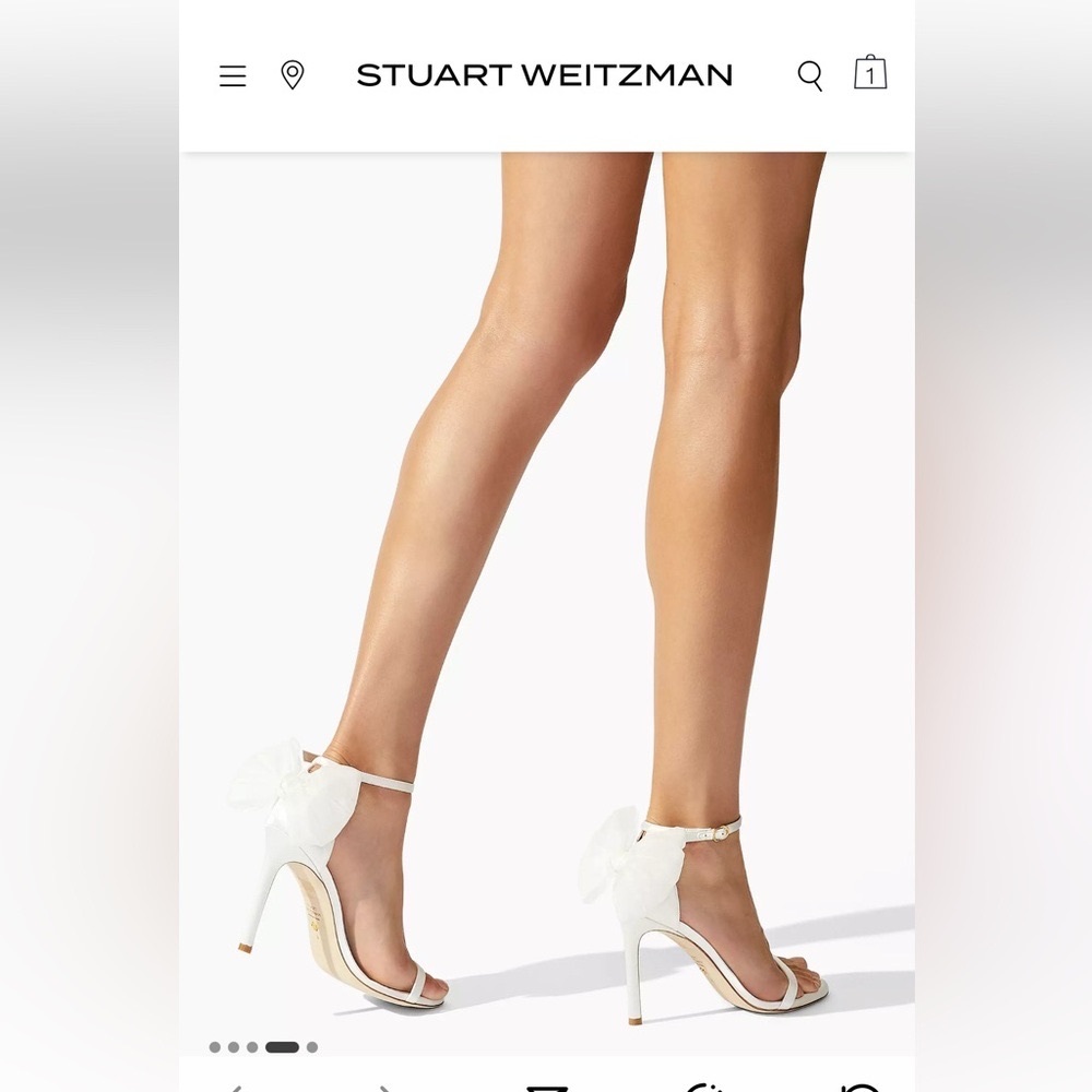 NUDISTSONG MESH BOW Stuart Weitzman heel sandal